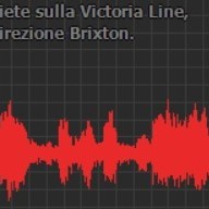 A screenshot from a subtitling software showing a segment of wave form and some words from a subtitle.